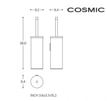 MEDIDAS ESCOBILLERO PARED LOGIC COSMIC